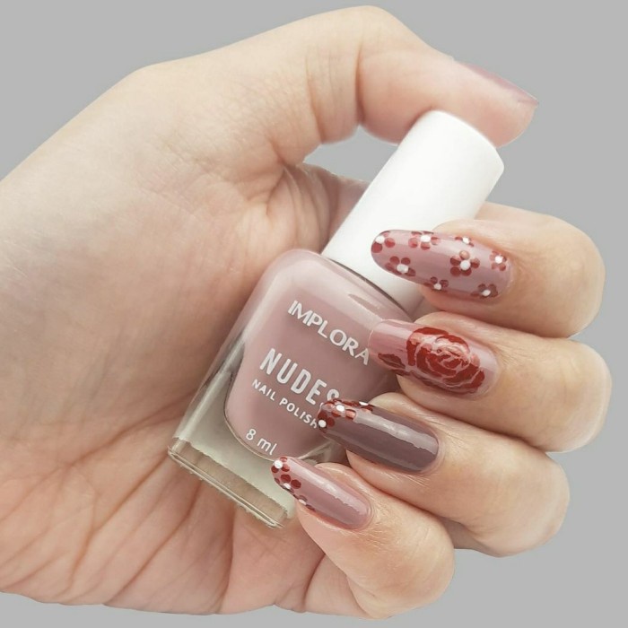 IMPLORA Nail Polish (NEW) (️BPOM) Kutek Red|Clear|Nudes