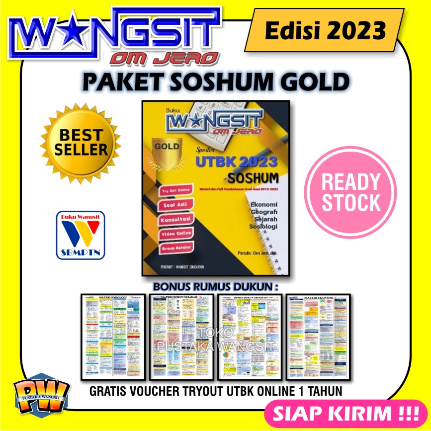 Buku Wangsit UTBK SBMPTN 2023 / Buku Wangsit SNBT 2023 / Buku Wangsit OM JERO / TKA SOSHUM Gold 2023