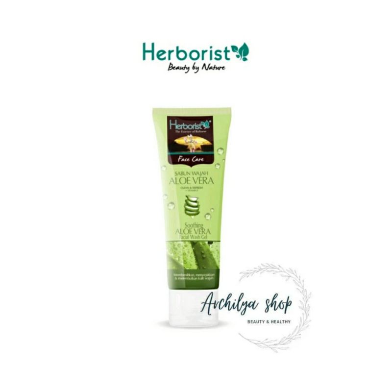 Herborist Facial Wash Gel Aloevera 80gr Sabun Wajah