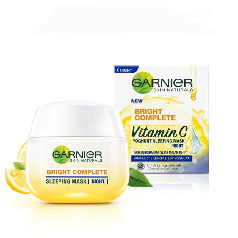 GARNIER PAKET KRIM BRIGHTCOMPLETE 50ML×2 SIANG DAN MALAM EXP 2025