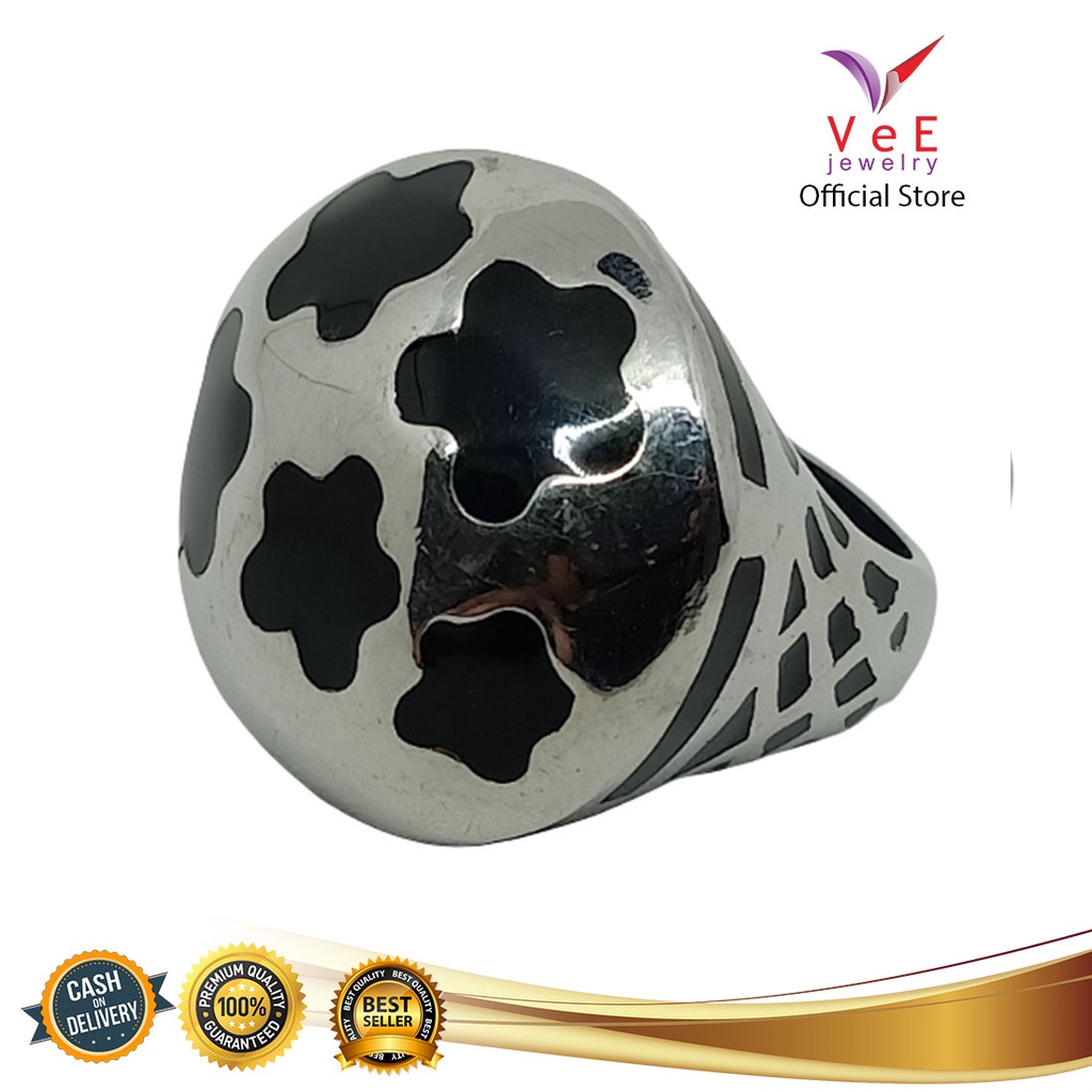 Cincin Batu Giok Asli Cina L3 Alami Natural - VeE Cincin Titanium  Wanita