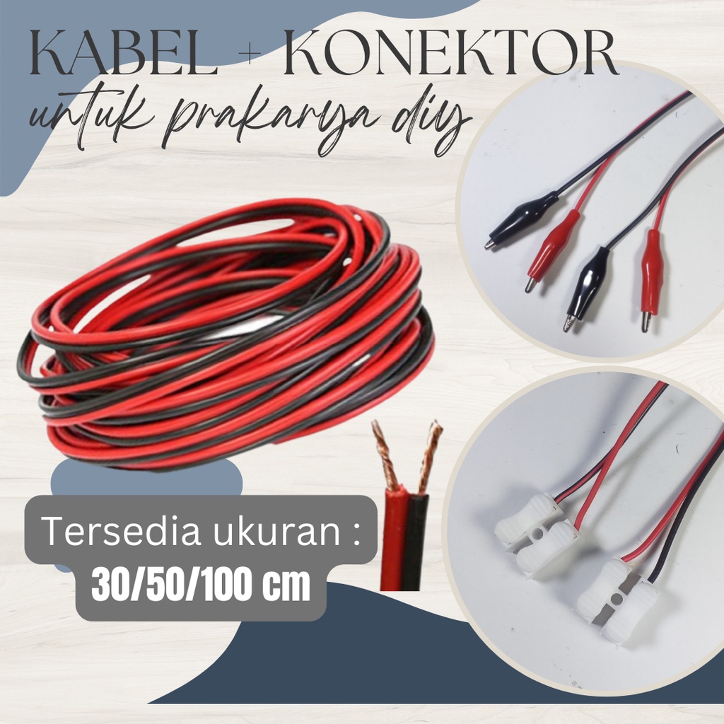 KABEL PRAKARYA  KABEL KONEKTOR SAMBUNGAN KABEL DILENGKAPI DENGAN JAPIT BUAYA KECIL UNTUK PRAKARYA TEST RANGKAIAN DAN EDUKASI