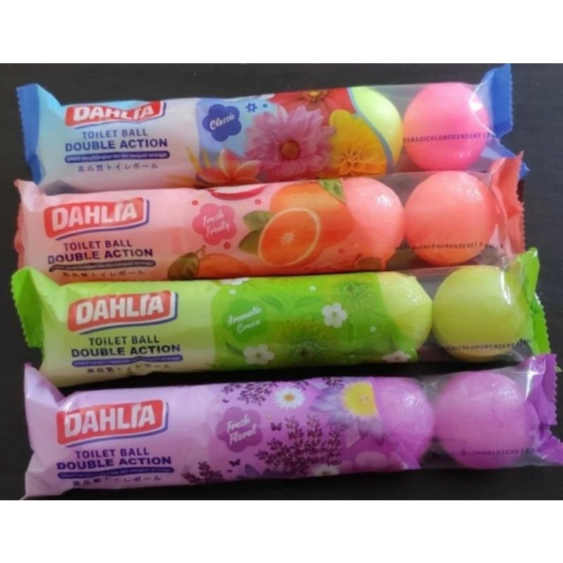 Jual dahlia toilet ball kapur barus double action 5ball/pack 200gr harga termurah Shopee Indonesia