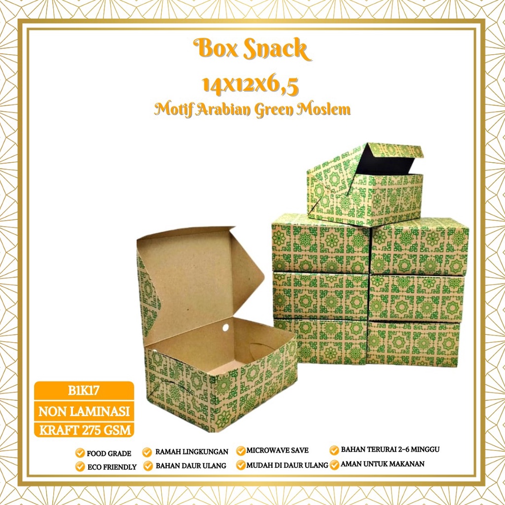 Box Snack Dus 14x12 Snack Box Snack Box 14x12 (B1K17-14X12X6.5 Cm)