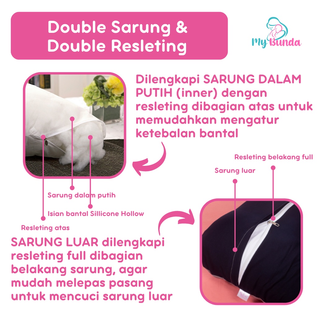 Bantal Hamil Tidur | Bantal Hamil | Bantal Ibu Hamil | Bantal Bumil | Bantal Ibu Hamil Tidur | Bantal Hamil Dan Menyusui | Penyangga Perut Ibu Hamil | Maternity Pillow Kualitas Premium Ukuran Jumbo Terdapat Resleting dan Sarung Putih Dalam | Premium Abu