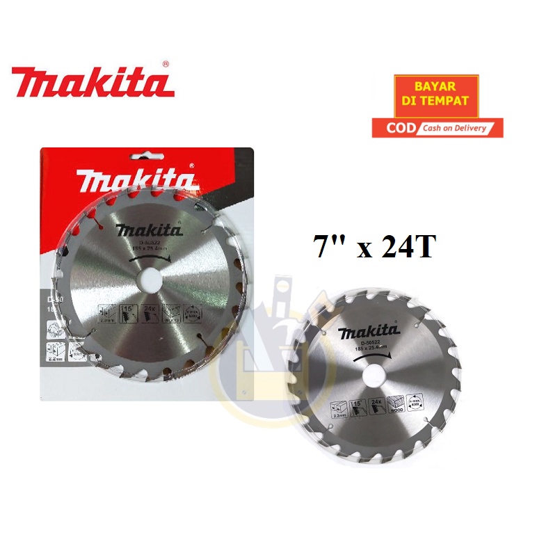 MAKITA Mata Circular Saw Blade 7&quot; Inch X 24 T Mata Gergaji Circle Kayu Mata Pisau Potong Kayu 7Inch