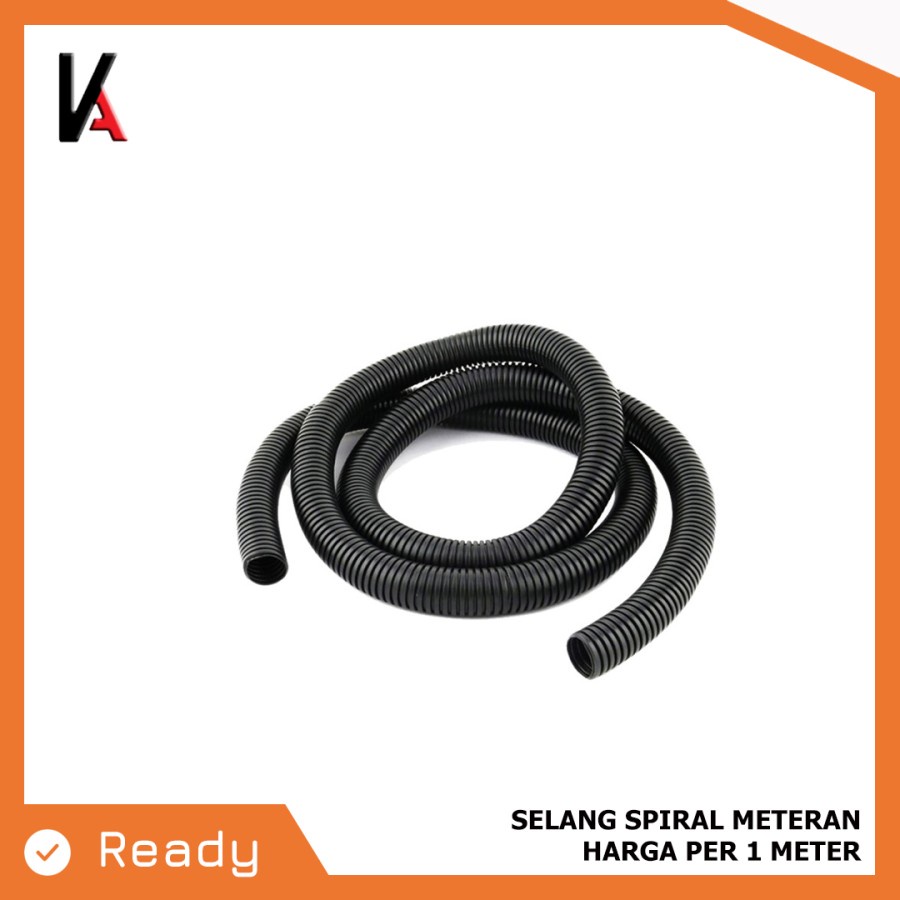 Selang Spiral Flexible Belah 5mm 7mm 10mm 13mm 15mm 19mm 22mm 25mm Bungkus Kabel Mobil Motor Universal (Meteran)