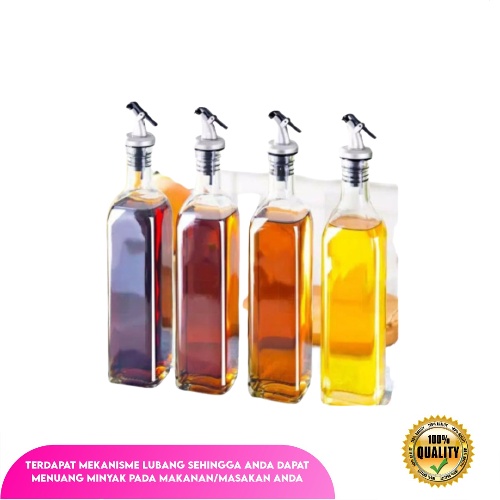 Botol Kaca Serbaguna 500ml Dengan Tutup / Botol Kaca 500ml FREE TUTUP / Botol Minyak Kecap Sirup Gula dll 500ml FREE BUBBLE FREE TUTUP