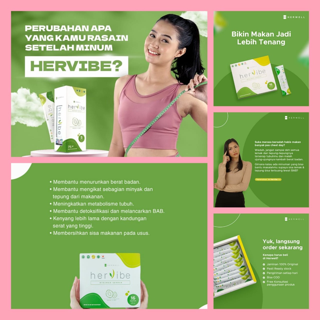 HERVIBE 1 BOX 16 SACHET - DIET - DETOX