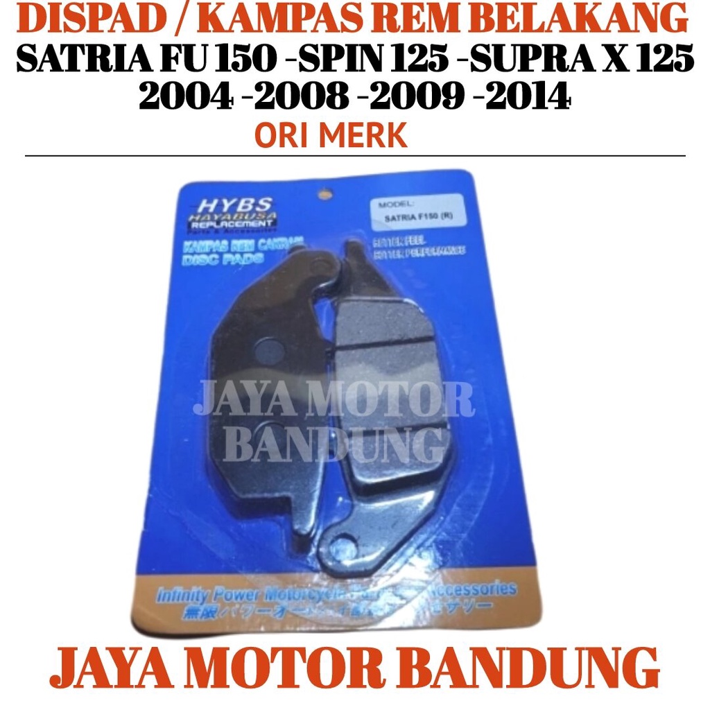 KAMPAS REM CAKRAM BELAKANG SATRIA FU 150 -SPIN 125 -SUPRA X 125 DD TAHUN 2003 2004 1005 2007 2009 20