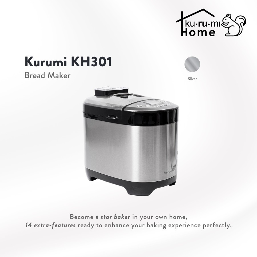 Kurumi Home KH 301 Bread Maker | Mesin Pembuat Roti (MBS)