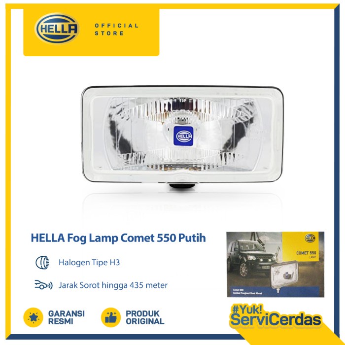 HELLA Fog Lamp Comet 550 White / Putih - Lampu Kabut Mobil