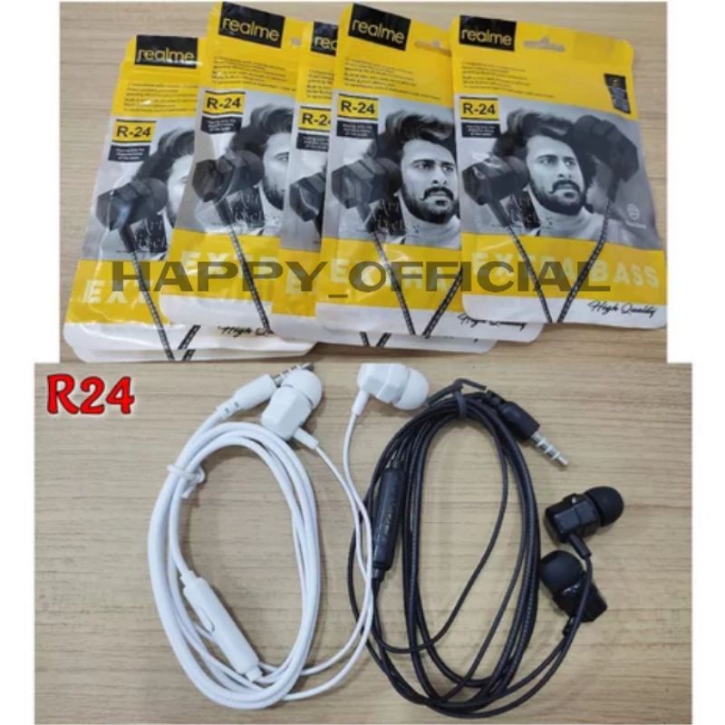 HF HEADSET EARPHONE REALME R-24 + MIC SUPER BASS