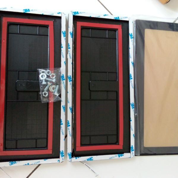COVER PLAT MOTOR ACRILIK 1 SET ISI 2 PCS