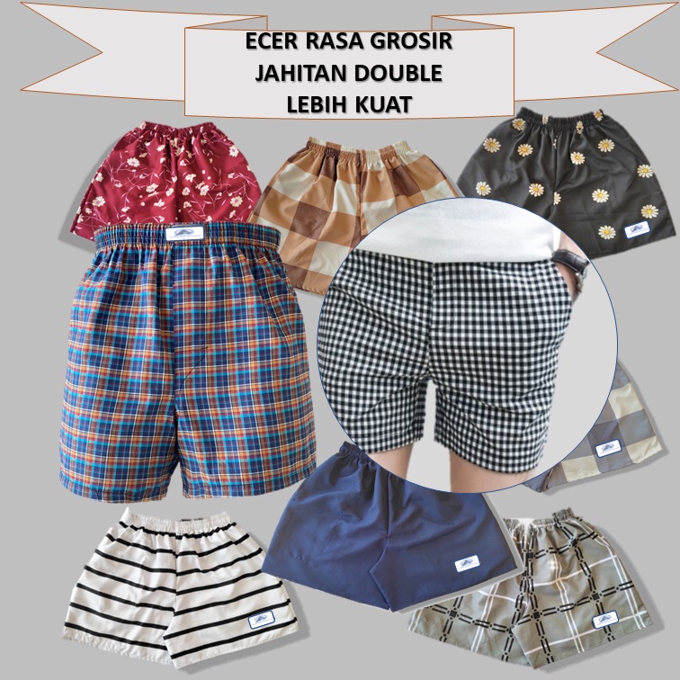 ✦AESTHETIC✦ BOXER PRIA WANITA | CELANA KOTAK KOTAK PRIA | CELANA PENDEK PRIA | KOLOR MOTIF DEWASA| BOXER PRIA WANITA