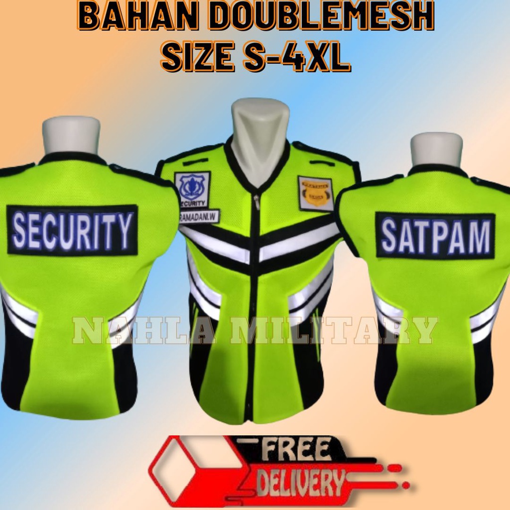 ROMPI SECURITY TERBARU/ROMPI SATPAM TERBARU/ROMPI SECURITY TEBAL/BAHAN DOUBLEMESH/STABILO/Untuk PRIA