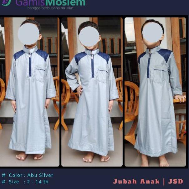 TLP.18Oc22ᴾ– Jubah Anak Lengan Panjang "Ar Rosyad " (JSD) | Size 2 - 14 th | Katun Toyobo