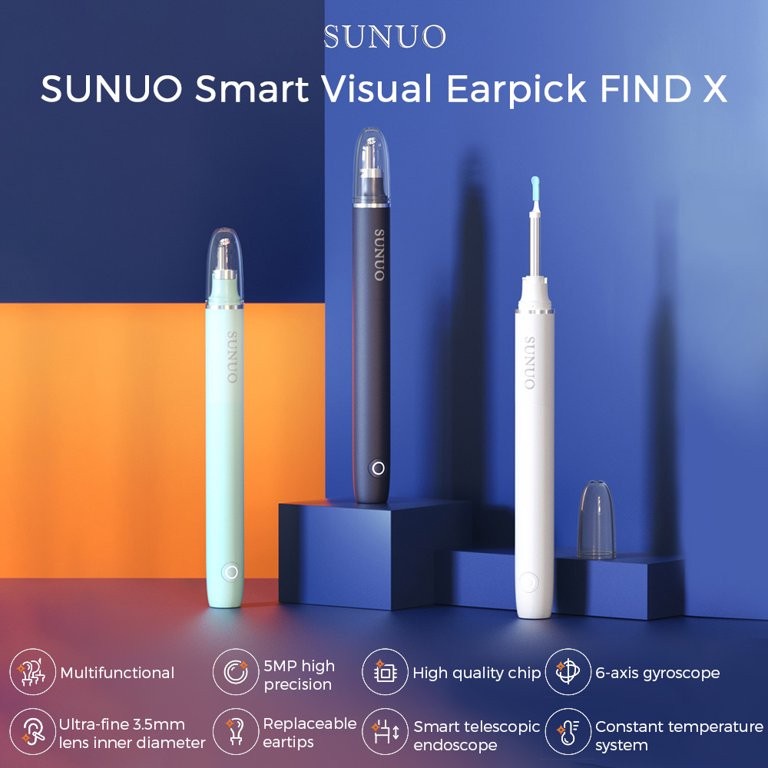 SUNUO Find X Smart Visual Ear Pick Stick Pembersih Telinga Wajah Gigi