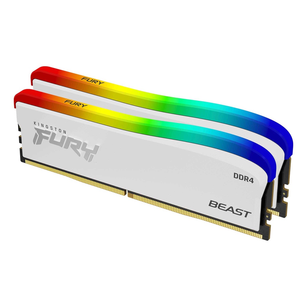 RAM Kingston Fury Beast RGB 32GB KIT DDR4 3200 (16GBx2) WHITE EDITION