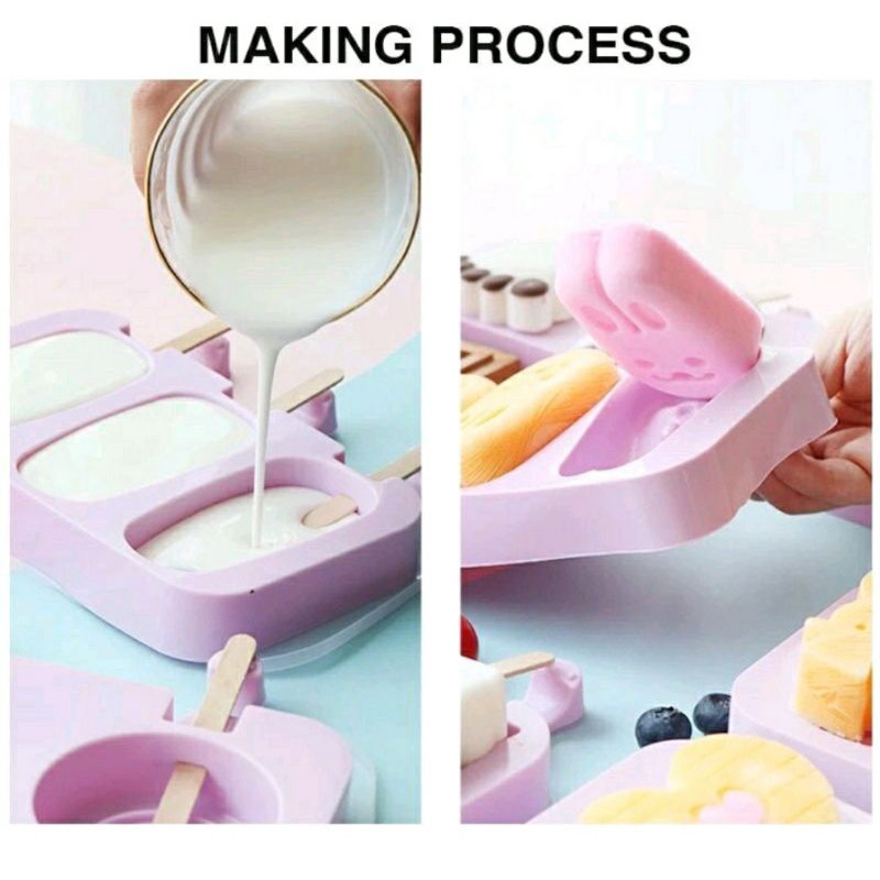 cetakan es krim silikon