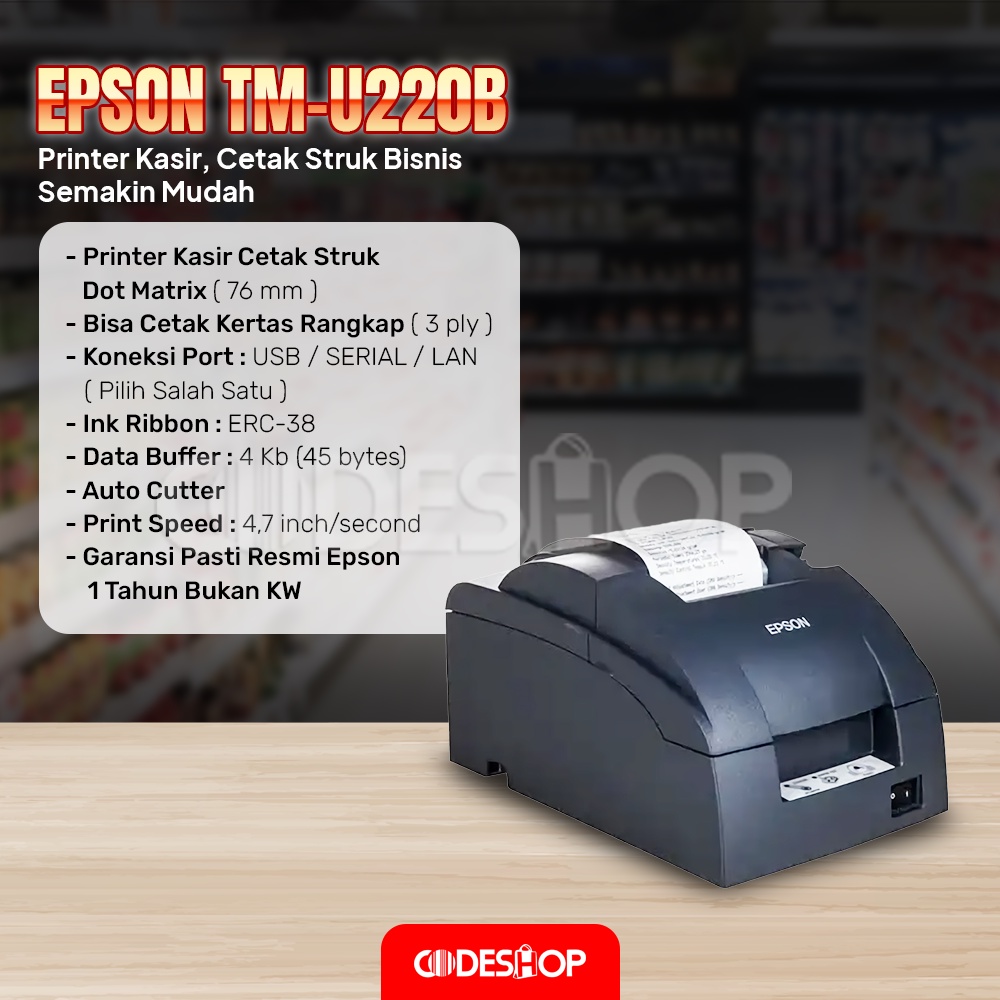 Paket Kasir Lengkap Komputer + iPOS 5 Pro + CD680 + TMU220B + CR40000g