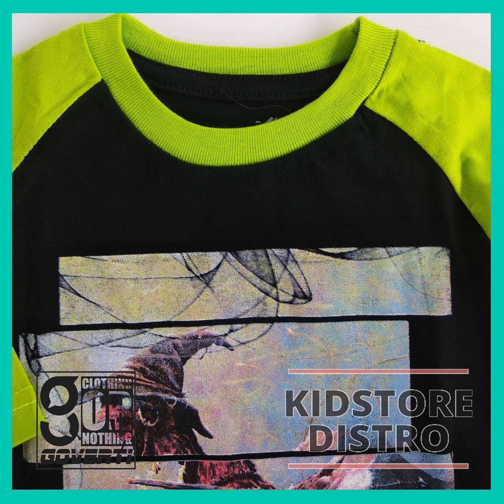 Kaos Anak Raglan Lengan 3/4 Branded Distro Goverti Terbaru Cotton 24s Reglan