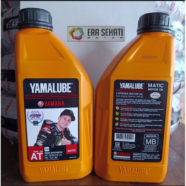 "YAMALUBE MATIC 20W-40 AT API SJ 0,8L ORIGINAL Yamaha Genuine Part ECER 42.000Grosir 40.300Stok 2.00