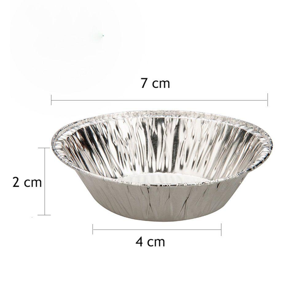 [Elegan] 250 Pcs Cetakan Egg Tarts DIY New Arrival Sekali Pakai Bakeware Silver Tone Puding Makers