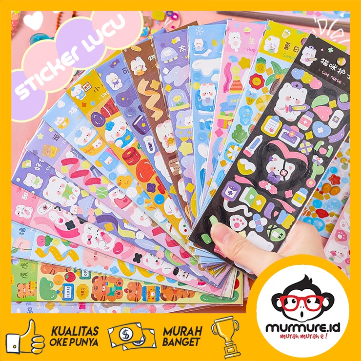 

MURMURE.ID | STIKER LUCU ALA KOREA STICKER PACK DEKOR PHOTOCARD BUKU DIARY JURNAL PET ADVENTURE