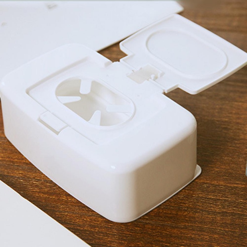 1 Pc Kotak Penyimpanan Tisu Basah Bahan Plastik PP Tahan Debu Dengan Tutup Untuk Desktop Rumah