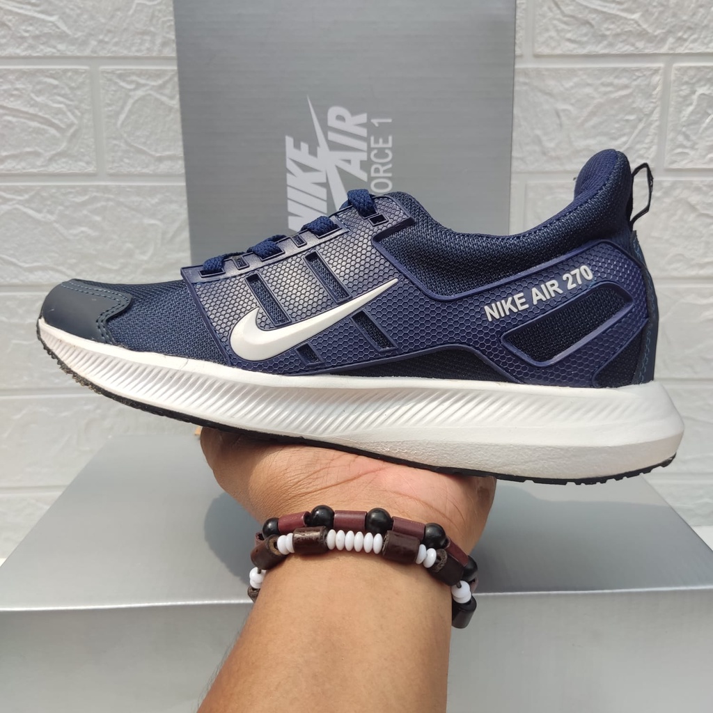 PROMO!! Sepatu Sekolah/Kuliah/Kerja Premium NIKE AIR 270 Navy TERBARU