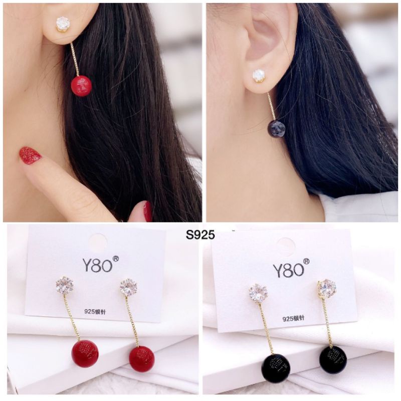 Anting Silver925 Perak Premium Quality Anti karat anti alergi Earring Fashion import Branded band 886