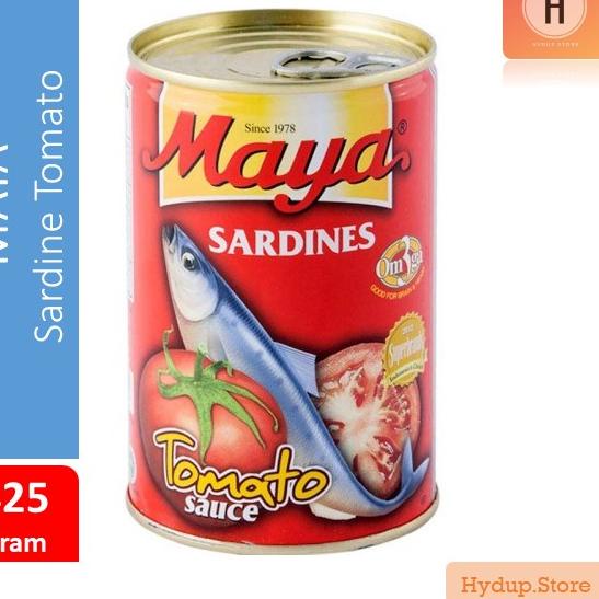 

10.10 ✨Promo✨ Maya Sardine Kaleng | Maya Sarden Kaleng Besar 425 Gram | Tomato Sauce gas !!