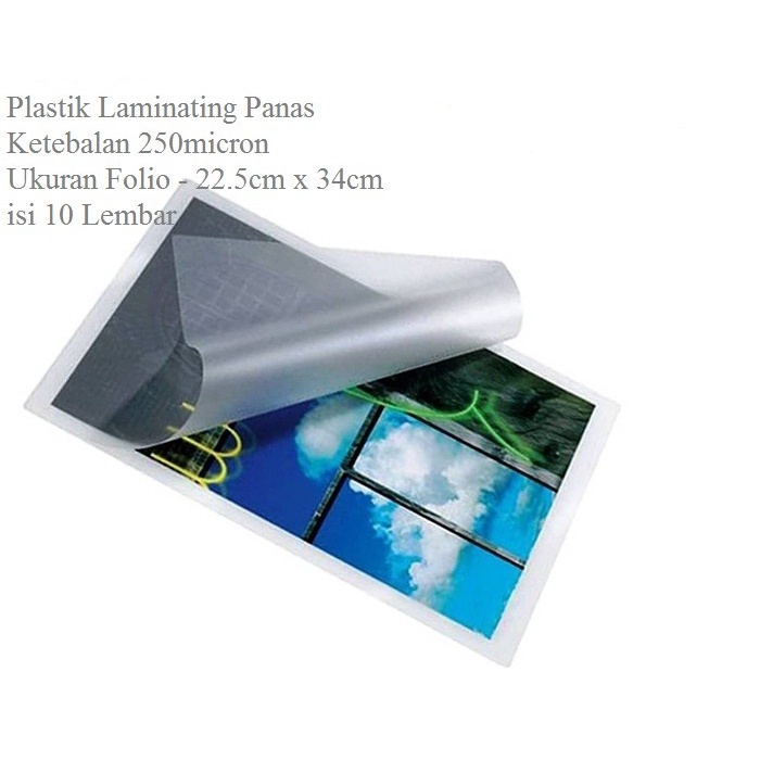 10 Pcs Plastik Laminating Film / Plastik Laminating LF100-2234 (F4) Folio Murah