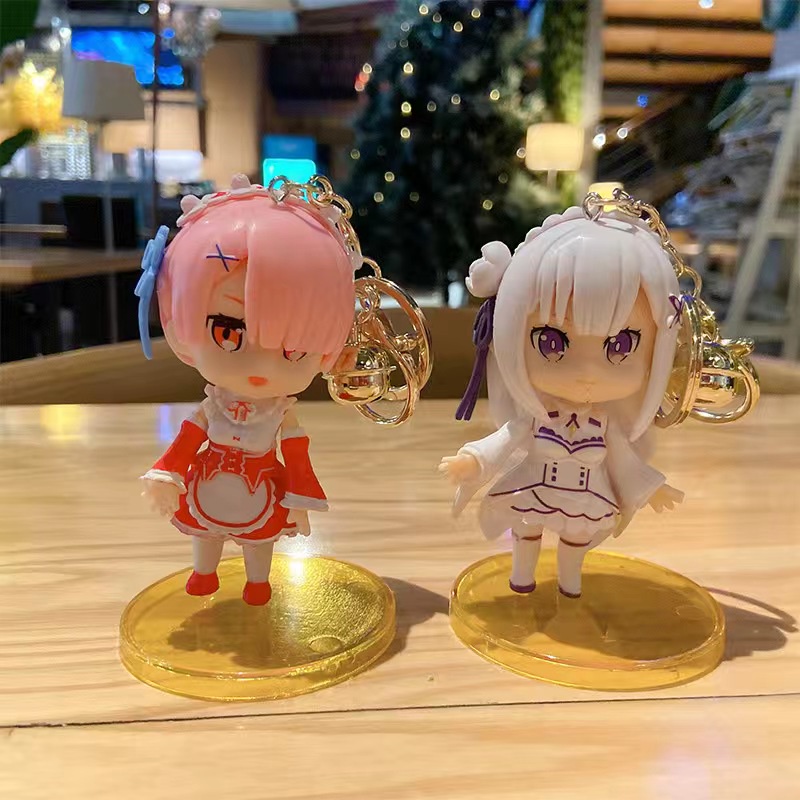 (WGK-079) GANTUNGAN KUNCI RE ZERO / GANTUNGAN KUNCI ANIME LUCU / KEYCHAIR CUTE GIRL / GANTUNGAN MOBIL