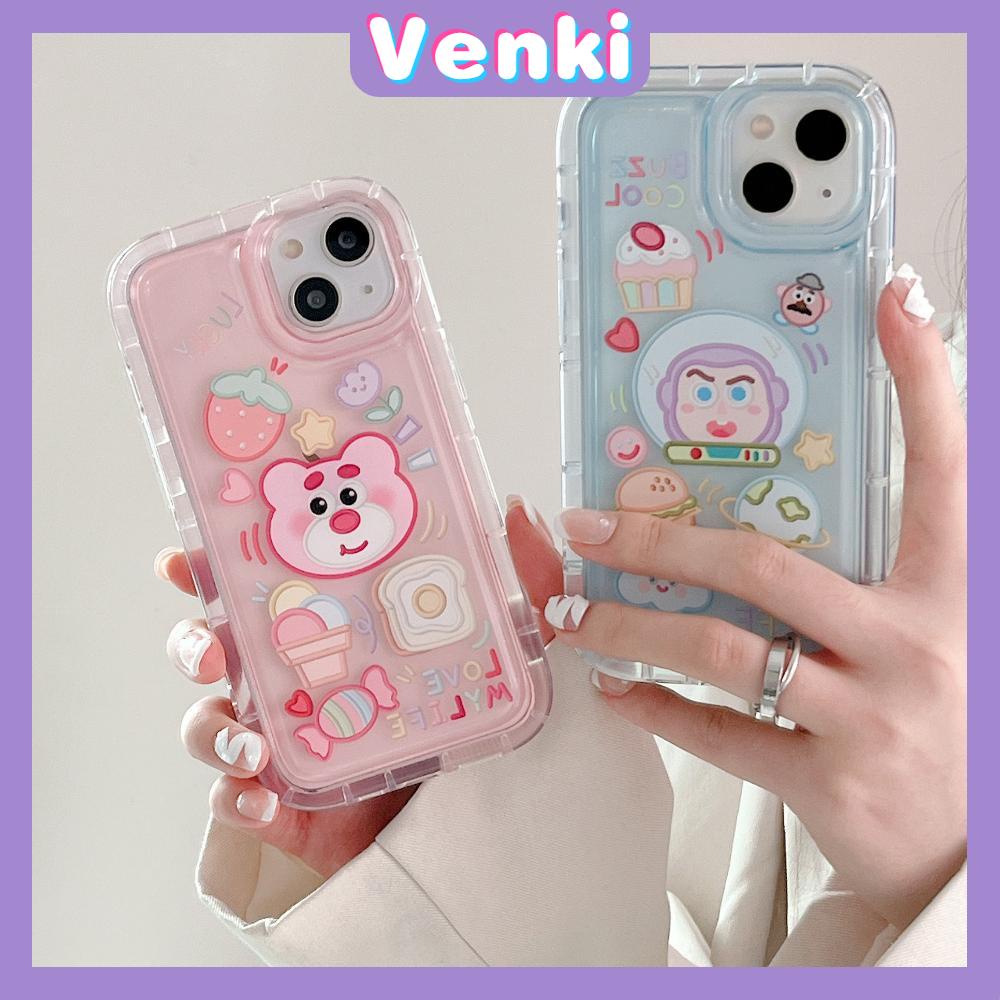 Case For iPhone 14 Pro Max TPU Soft Jelly Airbag Case Clear Cartoon Cute Case Camera Protection Shockproof For iPhone 14 13 12 11 Plus Pro Max 7 Plus X XR