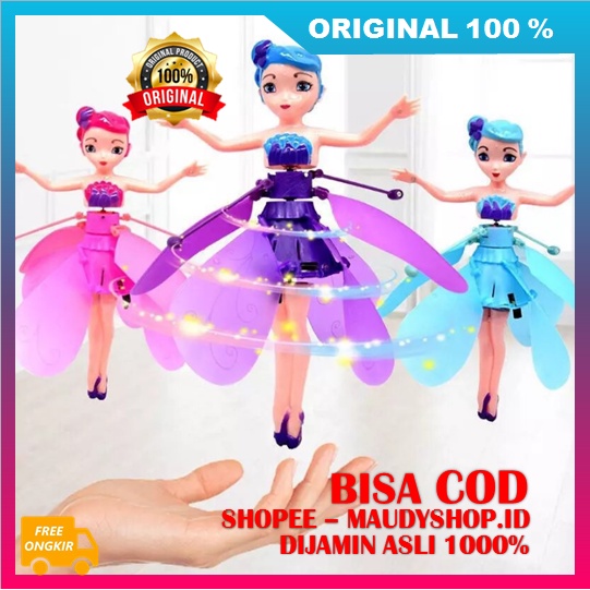 Flying Fairy Toys Mainan Barbie Terbang Sensor Tangan ASLI ORI