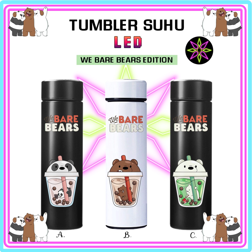 Hikari Print TUMBLER WE BARE BEARS BOTOL MINUM WEBAREBEARS TUMBLR HAMPERS LUCU HADIAH UNIK KADO ULAN