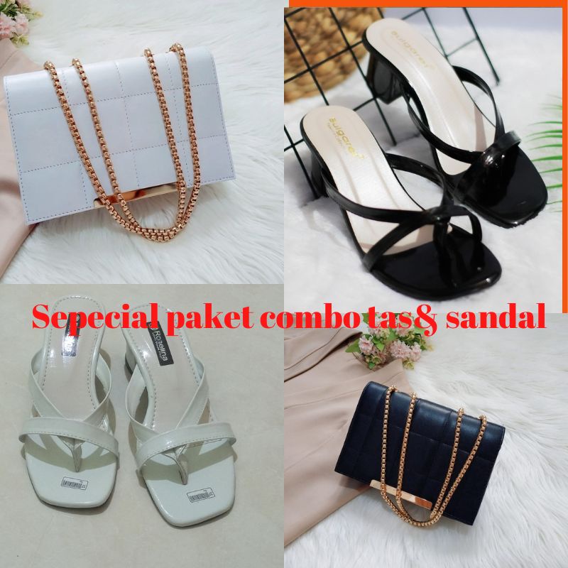 [[[ free dus box]] paket tas dan sandal wanita terbaru murah