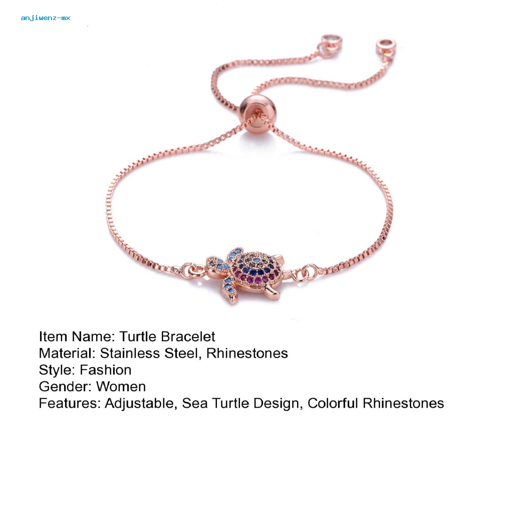 Gelang Rantai Bentuk Kura-Kura Geometris Untuk Wanita