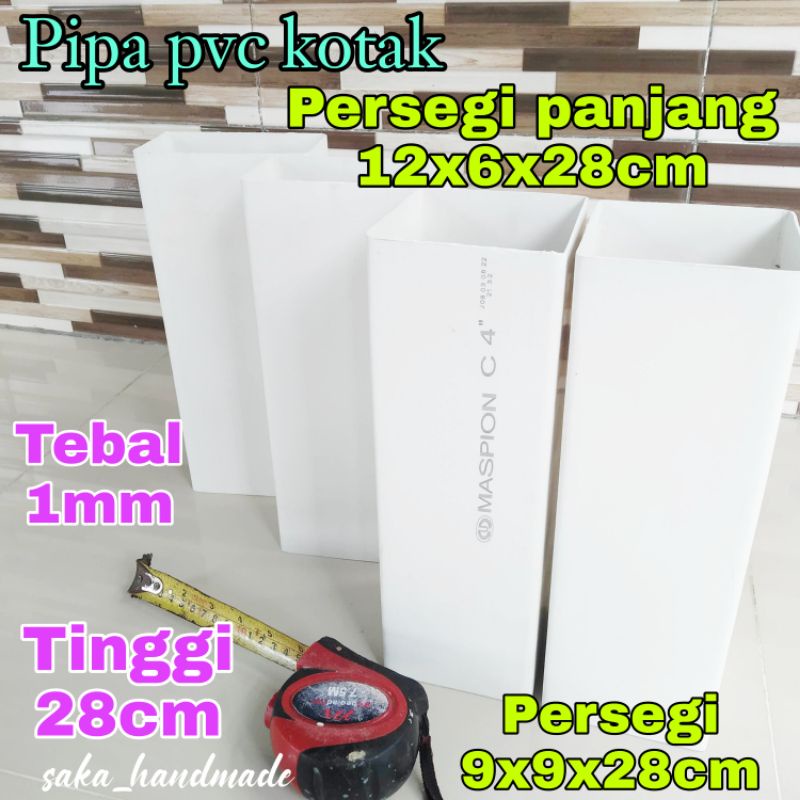 PIPA PARALON/PVC KOTAK 4" PERSEGI/PERSEGI PANJANG