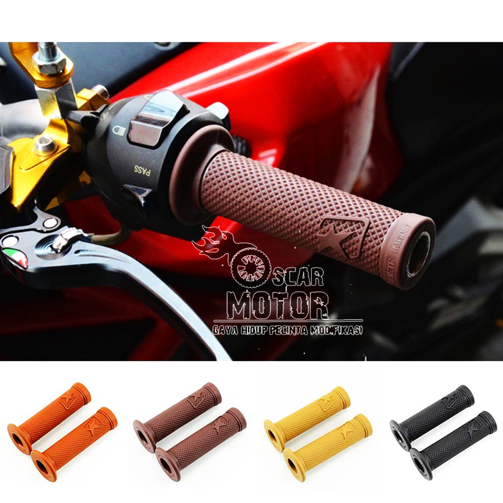 HANDGRIP SUPERSOFT HANDFAT PEGANGAN TANGAN MOTORCYCLE UNIVERSAL OLSD STYLE RETRO CLASSIC