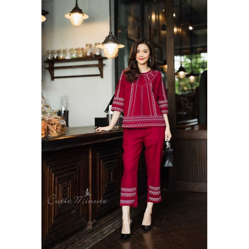 Setelan Bangkok Cutie Minute Bordir