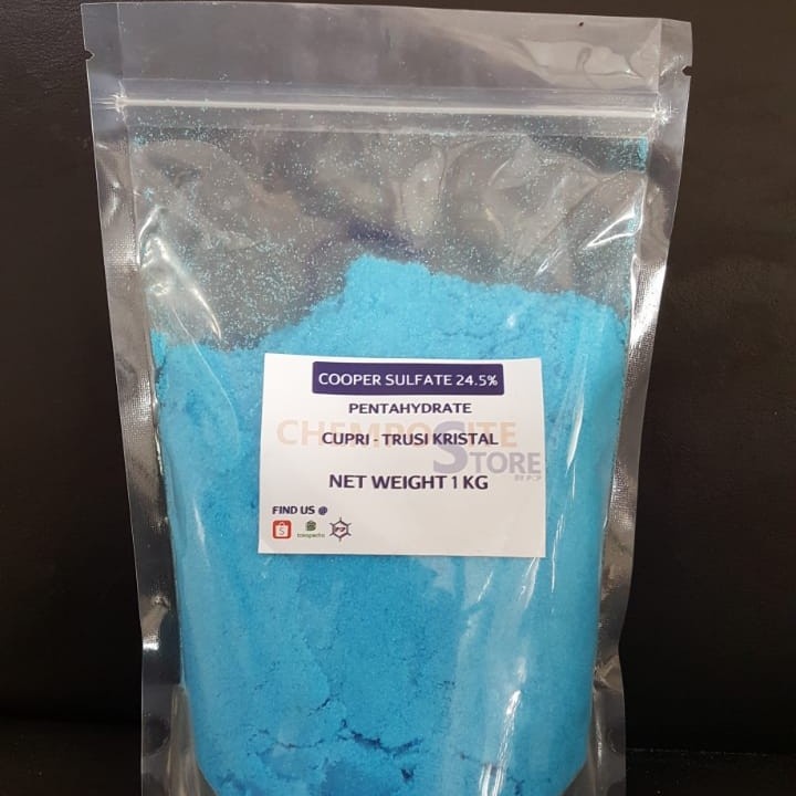 Jual Copper Sulphate / Cooper Sulfat / Prusi / Trusi Bubuk 1kg | Shopee ...