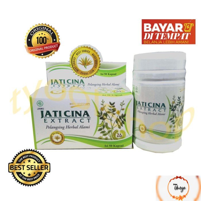 KAPSUL JATI CINA ASH-SHIHAH Peluntur Lemak Teh daun Jati Cina