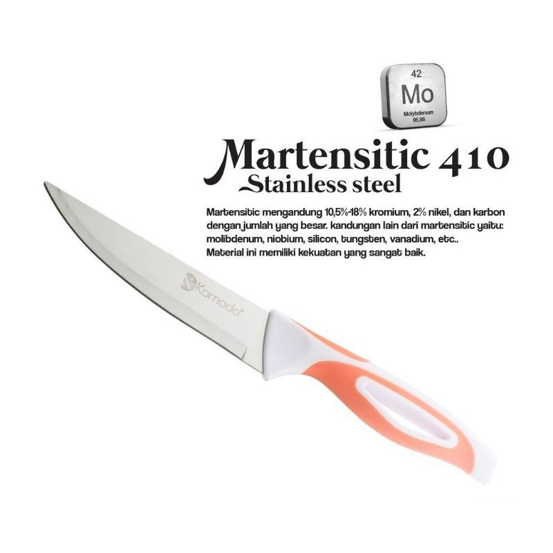 KOMODO Pisau Dapur 118 Damaskus Knife Stainless 8 Inch