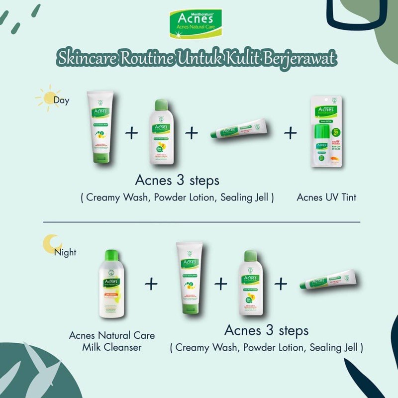 ACNES SERIES / FACEWASH / SPOT CARE / SPOT CREAM / COTTON / POINT CARE / TREATMENT ACNE NATURAL CARE