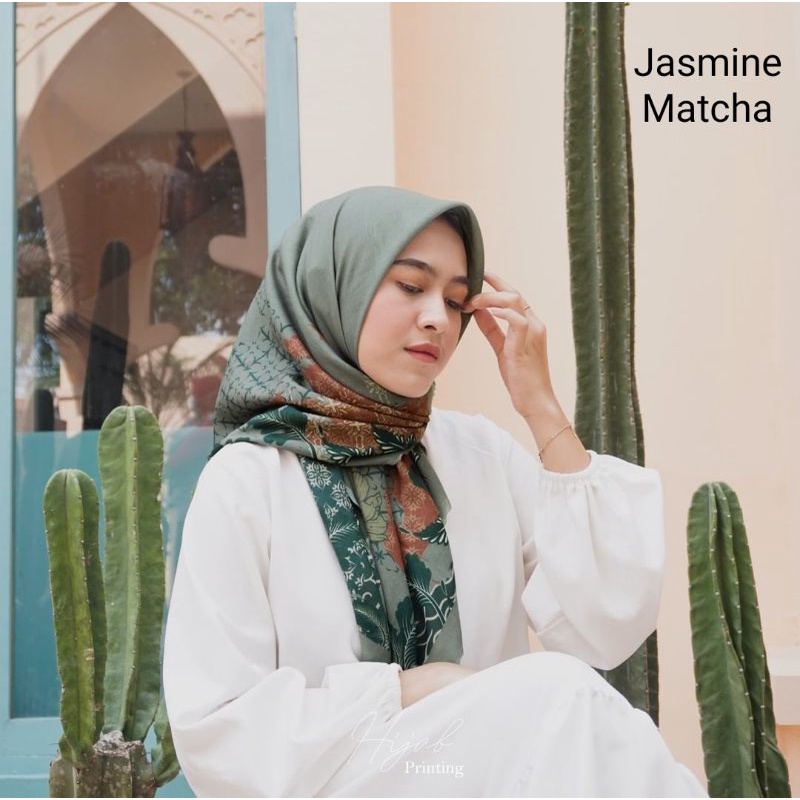 Motif Jasmine Hijab custom nama logo brand sendiri bahan voal ultima ultrafine jilbab kerudung voal 