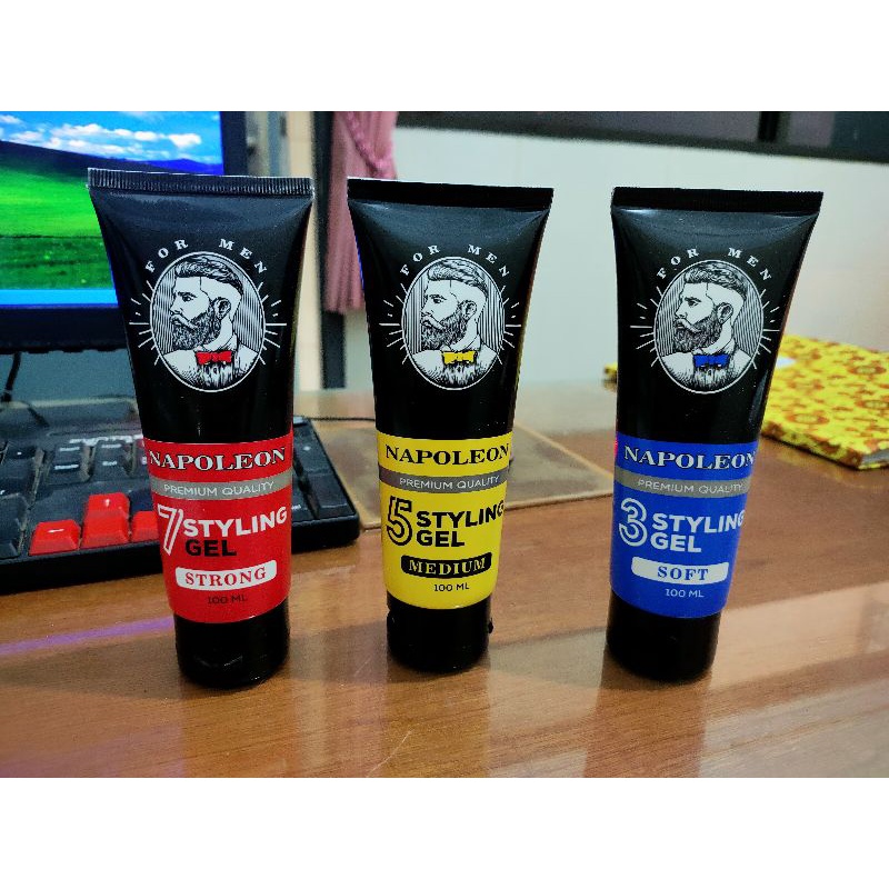 PASTI MURAH - NAPOLEON STYLING GEL PREMIUM QUALITY 100ML - MINYAK RAMBUT - POMADE - PRIA - FOR MEN