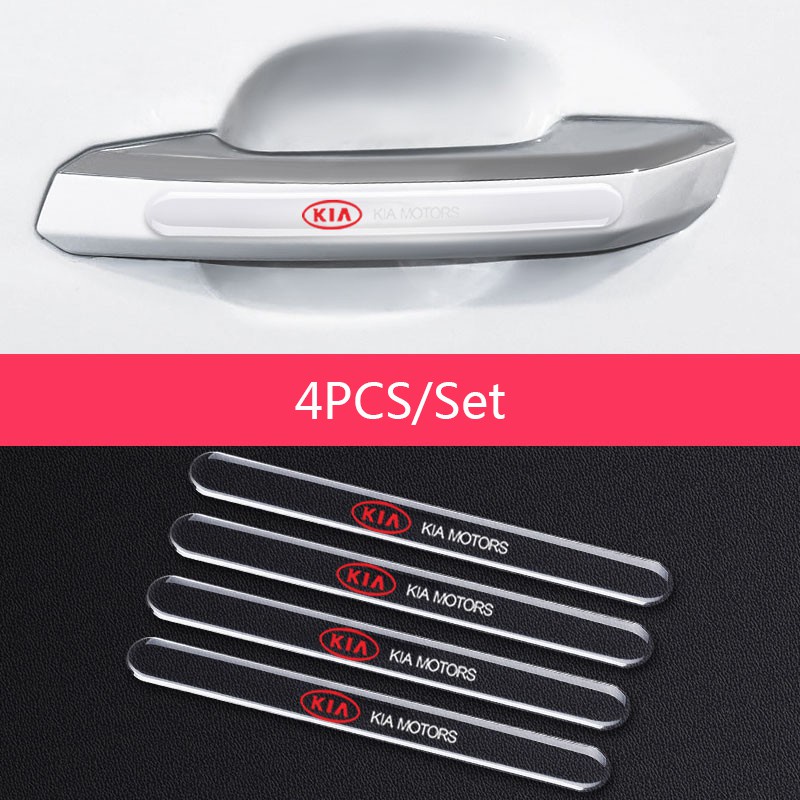 4 / 8pcs Stiker Pelindung Gagang Pintu Mobil Transparan Untuk KIA New Forte Spectra Sportage Rio Picanto Sorento K5 K3 Cerato